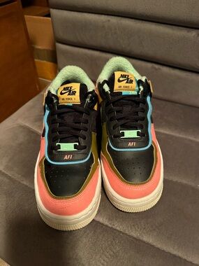 Nike Air Force 1 Shadow SE Solar Flare Atomic Pink Shoes Women’s Size 7.5